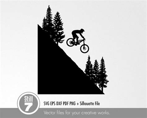 MTB Svg Mountainbike Svg Downhill Svg Eps Png PDF Dxf Svg Etsy De