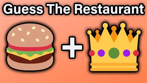 Guess The Fast Food Restaurant From Emojis Youtube Fast Food Games