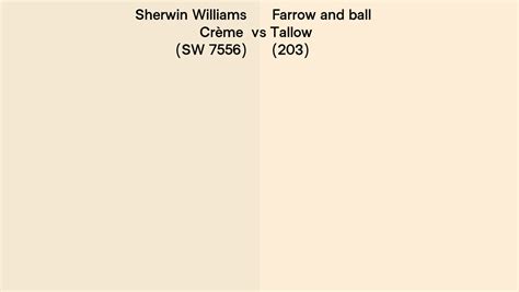 Sherwin Williams Cr Me Sw Vs Farrow And Ball Tallow Side