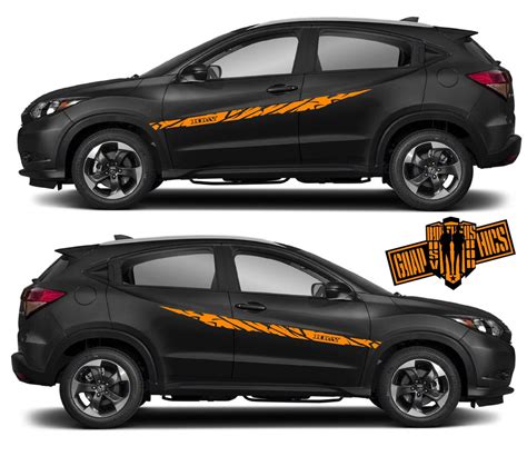 2x Decal Sticker Vinyl Side Racing Stripes For Honda Hr V Brothers