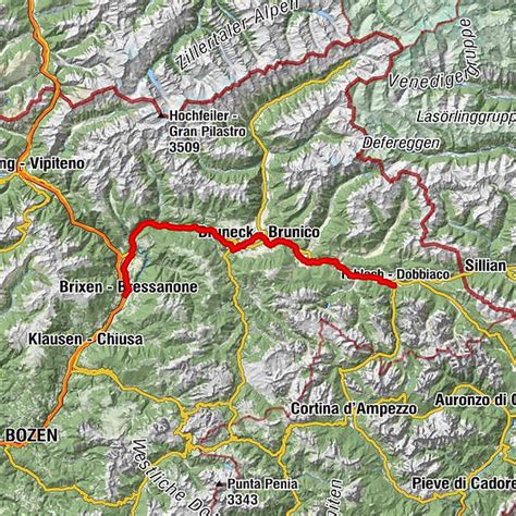 Toblach Bruneck BERGFEX Radfahren Tour Südtirol