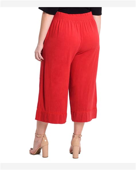 Riachuelo Cal A Pantacourt Feminina Plus Size Secret Glam Vermelho