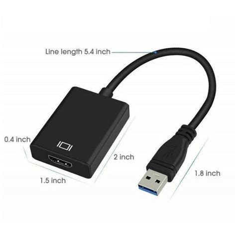 USB to VGA Adapter USB 3.0 to VGA Adapter Multi-Display Video Converter ...