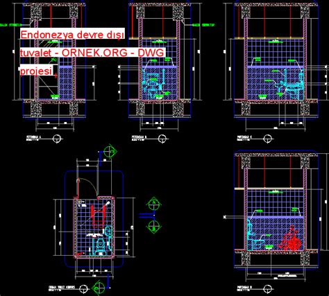 Proje Sitesi Endonezya Devre D Tuvalet Autocad Projesi