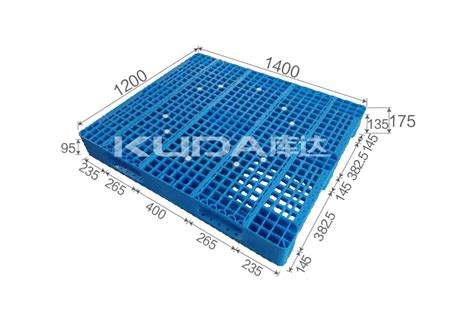 1412k网格川字（置钢管）塑料托盘江苏库达塑业科技有限公司
