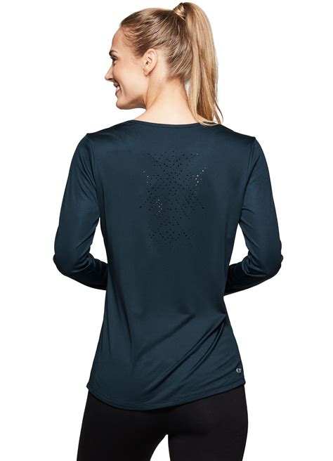 Rbx Rbx Active Women S Long Sleeve Ventilated Workout Tee Shirt