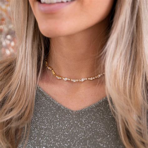 Caroline Svedbom Halsband Antonia Guld Crystal Blingit