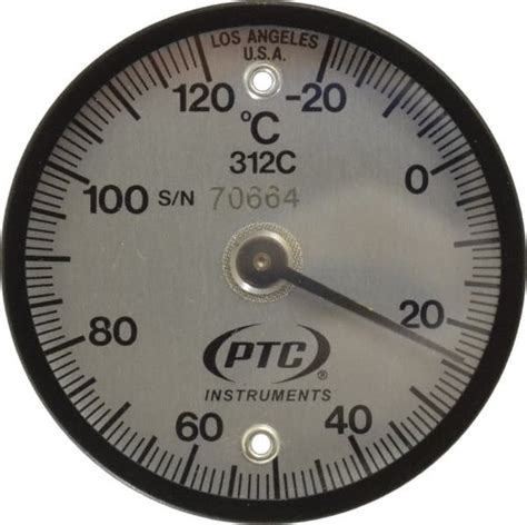 Ptc Instruments 20 To 120°c 2 Inch Dial Diameter Dual Magnet Mount Thermometer Msc Direct