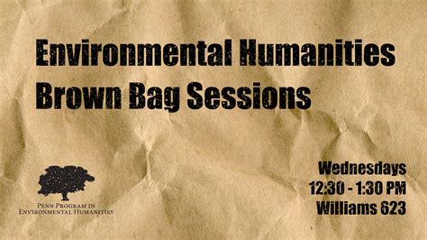 Canceled Environmental Humanities Brown Bag Session Simon Richter