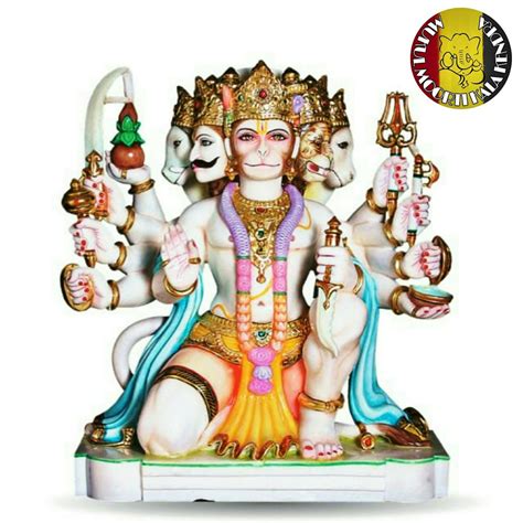 White Marble Panchmukhi Hanuman Statue For Worship Size Inch At Rs