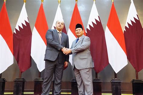 Terima Kunjungan Wakil Pm Menhan Qatar Prabowo Subianto Berikan