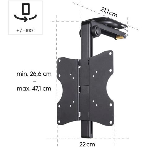 Support Mural Tv Inclinable Pour Diagonale D Cran De Cm