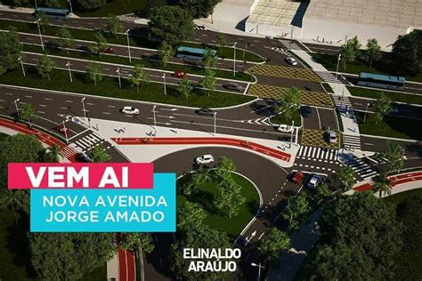 Obra de revitalização da Avenida Jorge Amado começa amanhã 22 BAHIA