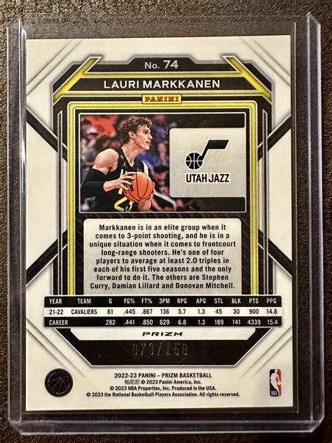 Panini Prizm Basketball Lauri Markkanen Blue Fast Break