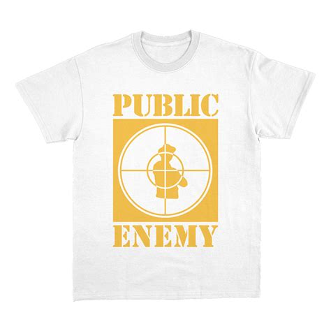 Public Enemy Sniper Logo Classic White T Shirt Def Jam Official Store