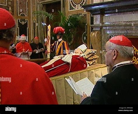 Pope John Paul Ii S Body Is Displayed In The Clementine Hall At The