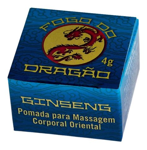 Pomada De Massagem Corporal Oriental Fogo Do Dragão Ginseng