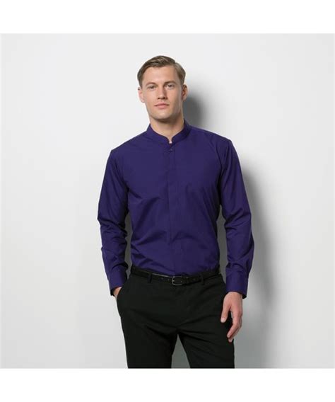 Plain Shirt Mandarin Collar Kustom Kit 115 Gsm