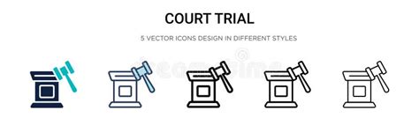 Court Trial Icon On White Background Simple Element Illustration From