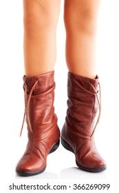 Naked Redhead Lady Hooking Her Boot Stock Photo Edit Now