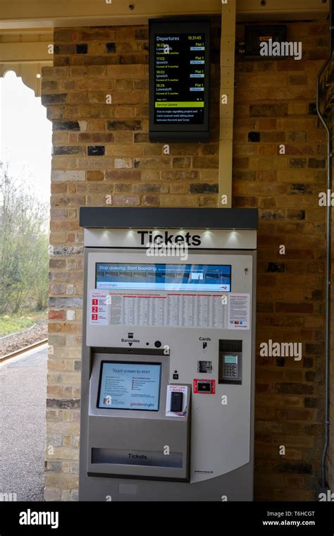 Distributeur De Billets De Train Britannique Banque De Photographies Et