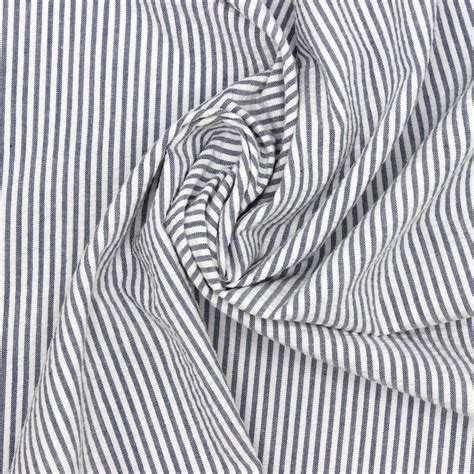 Striped Seersucker Fabric Blue And White