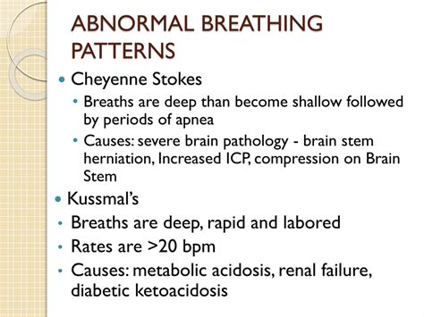 Types Of Abnormal Breathing Patterns