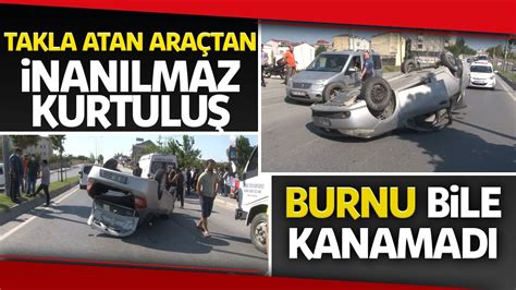 Arnavutköy de Trafik Kazası Ehliyetsiz Sürücünün Kullandığı Otomobil