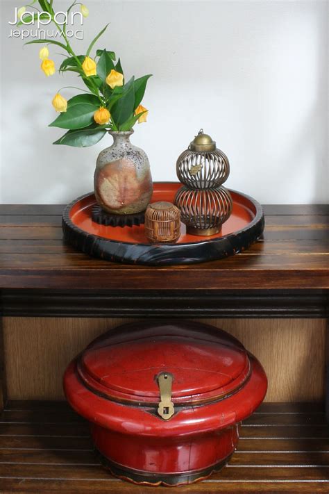 Japanese Tray Wooden Serving Tray Lacquer Tray Vintage Etsy