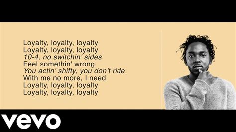 Kendrick Lamar Loyalty Ft Rihanna Cover Official Lyrics Youtube