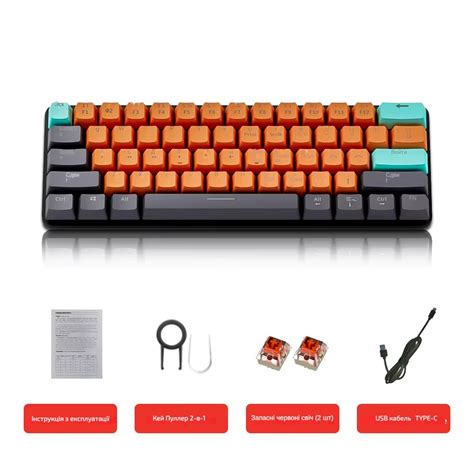 Механическая игровая клавиатура MUCAI MKA610B 60% Красные свечи Red ...