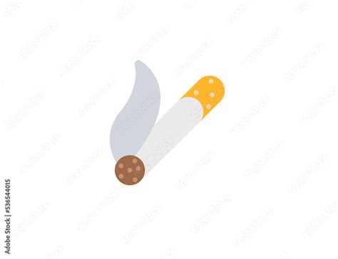 Cigarette vector isolated emoji icon. Cigarette emoticon Stock Vector | Adobe Stock