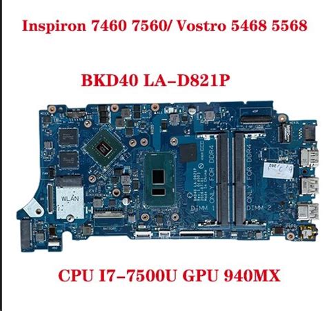 For Dell Inspiron 7460 7560 Vostro 5468 5568 Laptop Motherboard With