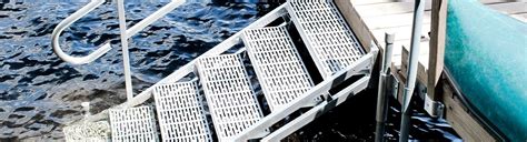 Dock Ladders - Flip-Up, Fixed - Aluminum, Steel, PVC | BOATiD