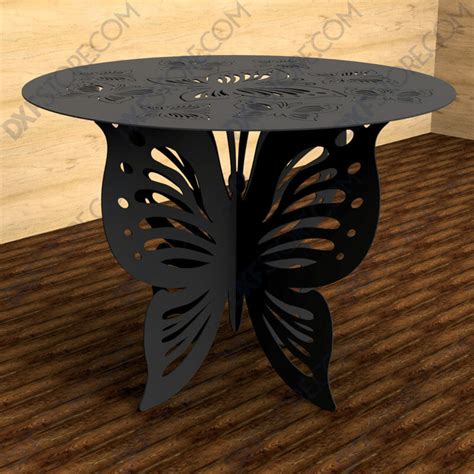 Ornamental Butterfly Table With Decorative Butterfly Legs DXF File