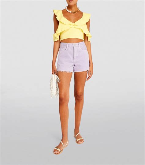 Womens Maje Yellow Smocked Crop Top Harrods Uk