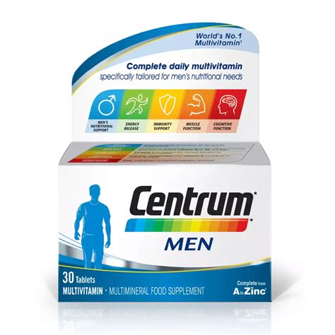 Centrum Men Multivitamin Magnesium Biotin Iron Centrum