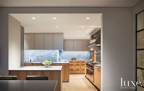 Modern Blue-Gray Kitchen - Luxe Interiors + Design