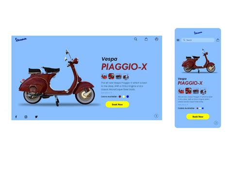 Vespa Landing Page By Rahul Parmar On Dribbble