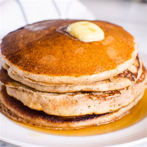 Fluffy Whole Wheat Buttermilk Pancakes IFoodReal