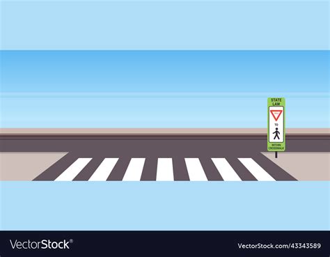 State law stop for pedestrians in crosswalk sign Vector Image