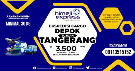 Ekspedisi Depok Ke Tangerang Per Kg Min Kg