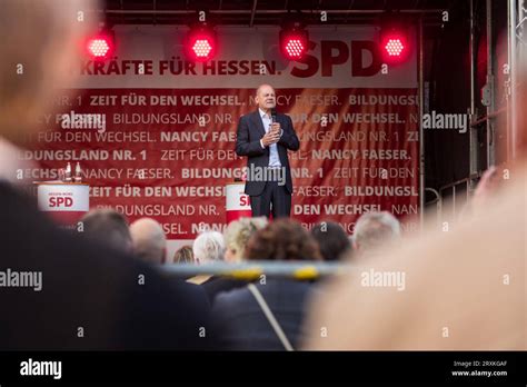 SPD Wahlkampfveranstaltung Mit Bundeskanzler Olaf Scholz Zur