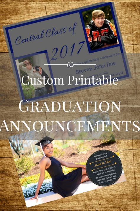 Custom Printable Graduation Or Open House Announcements And Invitations