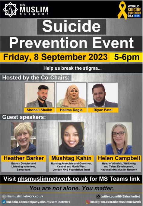 Suicide Prevention Event Nhs Muslim Network