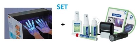 Set Derma LiteCheck Box GlowCheck Test Kit für Flächenreinigung und