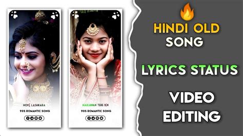 90s Hindi Old Song Lyrics Status Editing Alight Motion Video Editing