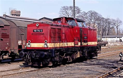 LEW 14415 110 714 Oschersleben 23 04 84 Foto R Güttler Bahnbilder