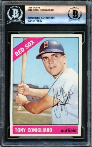 Tony Conigliaro Autographed Memorabilia Signed Photo Jersey