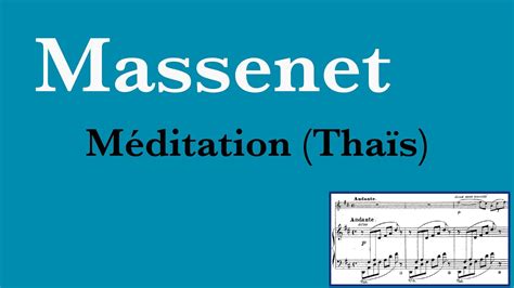 Massenet Méditation Thaïs for Violin Piano Karaoke YouTube